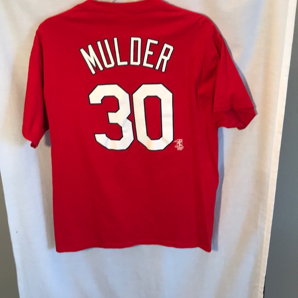 Cardinals Mulder 30 mens L t-shirt